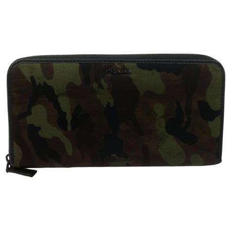 prada camo long wallet|Prada zipper wallet.